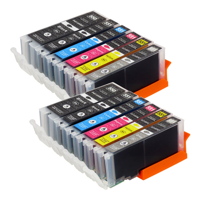 Premium Compatible Canon PGI-550XL/CLI-551XL Ink Cartridge Multipack + Grey