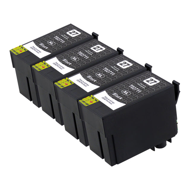 Premium Compatible Epson T27XL Black Ink Cartridge x 4